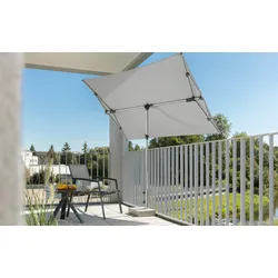 Schneider Schirme Novara Balkonschirm 190 x 140 cm silbergrau