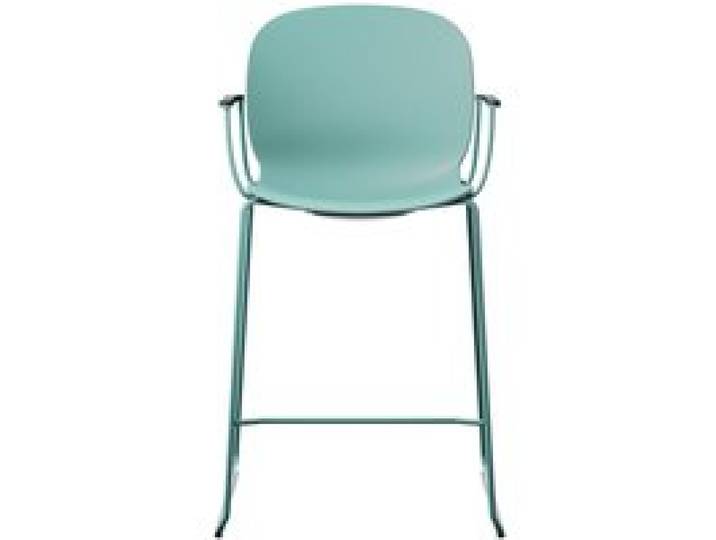 Chaise haute empilable avec accoudoirs et pieds luge acier Noor 6090