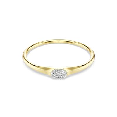 Armreif SWAROVSKI "Schmuck Geschenk Dextera Armreif" Gr. L, gold (gelbgoldfarben, kristallweiß, kristallweiß), Armbänder, Damen, L, Metall, Armreif, mit Swarovski Kristall