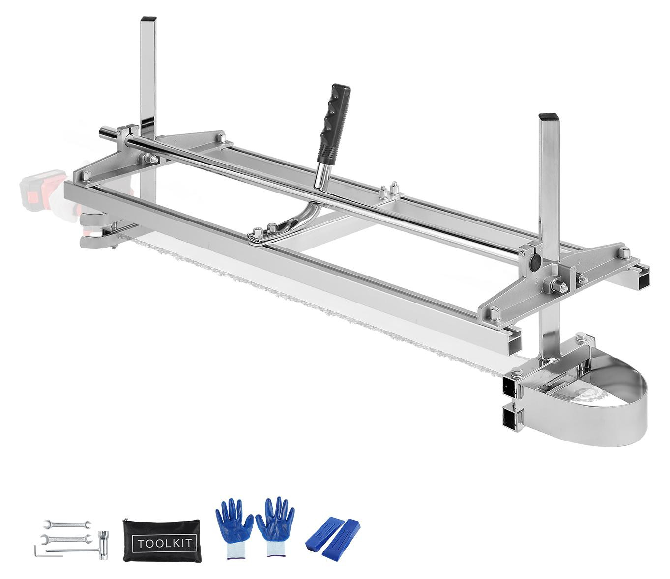 Selius Kettingzaagmolen 14-36 Inch met Verstelbare Snijdikte van 0,2-11,81 Inch, Gegalvaniseerd Staal