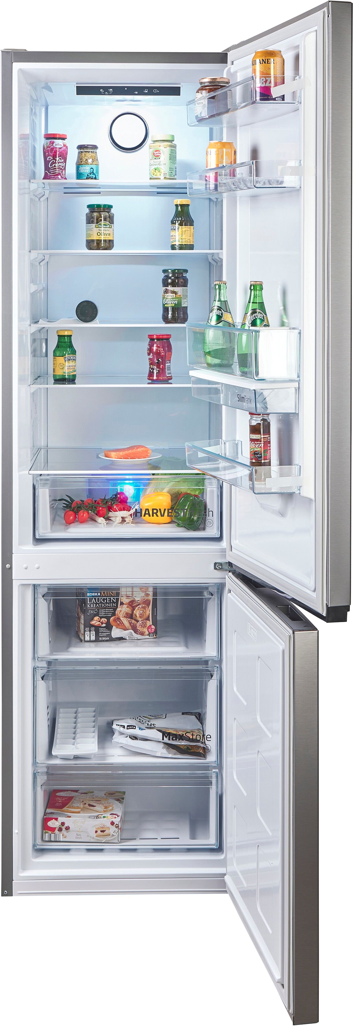 Beko Kühl-/Gefrierkombination "B5RCNA406DHXB1", Energieeffizienz: C, edelstahl, look, Rechtsanschlag, wechselbar, Wasserspender, Kühlschränke, Wasserspender und getrennte Kühlung gegen Gerüche, Kühl-/Gefrierkombination