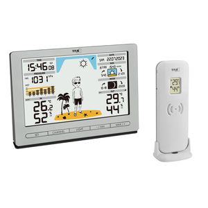 TFA Wetterstation 35.1097.54 METEO JACK, Funk, digital, mit Außensensor, Wettervorhersage, Farbdisplay & 5 Messwerten