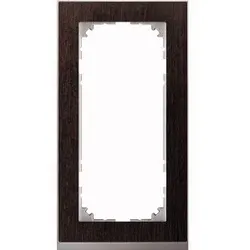 M-Pure Decor-Rahmen, 2fach ohne Mittelsteg (Wenge/aluminium)