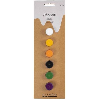 Creativ Company Hobbyfarbe Plus Color, Halloween Farben, 6x5 ml