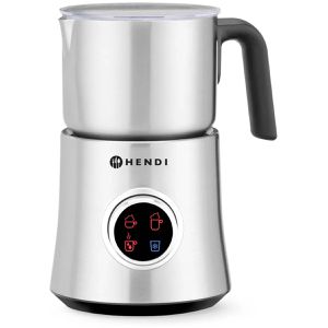 Hendi Milchaufschäumer 209165, Induktion, mit 4 Programmen, aus Edelstahl, silber, 500 ml