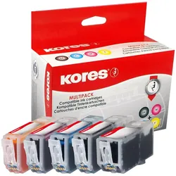 Kores, Druckerpatrone, Multipack Tinte 2xBK/1xCMY PGI-520BK CLI-521 BKCMY 20/4x10.5ml (BK, C, M, Y)