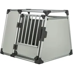 TRIXIE Transportbox Aluminium silber/hellgrau Transportbox Größe L - XL (94 x 75 x 88 cm)