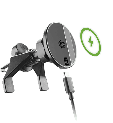 Soporte para coche - CellularLine Mag Holder Qi2.2, Smartphone, Negro
