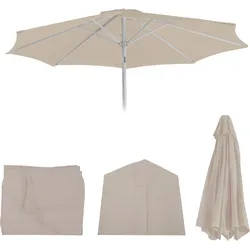 Ersatz-Bezug für Sonnenschirm Asti, Sonnenschirmbezug Ersatzbezug, Ø 2,7m Stoff/Textil ~ creme