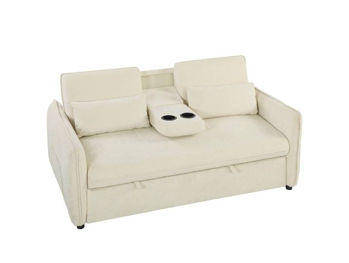 SCHLAFSOFA Chenille Beige
