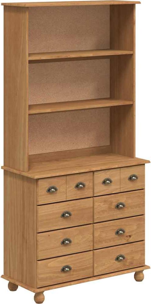 Hutch ASKIM Honigwachs 91 x 40 x 184 cm Massives Kiefernholz