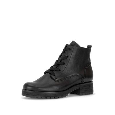 Schnürstiefelette GABOR "Schnürstiefelette", Damen, Gr. 39, schwarz, Schuhe Schnürstiefelette