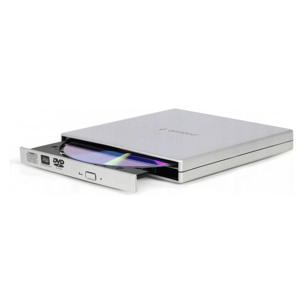 Gembird Zewnętrzna Nagrywarka DVD 8x CD 24x USB 2.0 Srebrna (CD Brenner, CD Laufwerk, DVD Brenner, DVD Laufwerk) (DVD-USB-021-SV)