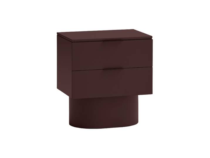 Design Beistell- und Nachttisch „Totem“ Aubergine Teulat
