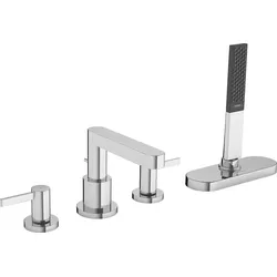 Hansgrohe 4-Loch Wannenarmatur Finoris F-Set Wannenrandmontage mit sBox chrom, 76444000 76444000