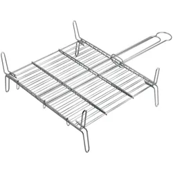 EDM Doppelter Barbecue-Grill – Zink – 50 x 50 cm