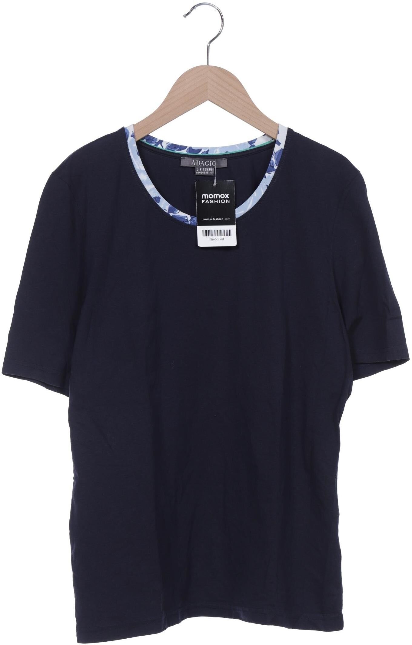 Adagio Italia Damen T-Shirt, Marineblau, Gr. EU 44, Baumwolle / Elasthan - Second Hand
