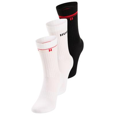 Socken HUGO UNDERWEAR "3P QS RIB SPACED MD", Herren, Gr. 39-42, schwarz-weiß (open miscellaneous 960), Baumwollmischung, elastisch, Socken Socken