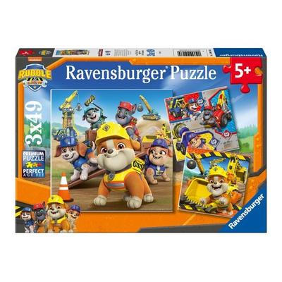 Kinderpuzzle 3x49 Teile - Paw Patrol - Arbeitsfahrzeuge