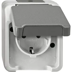 Merten SCHUKO-Steckdose lichtgrau MEG2301-8029