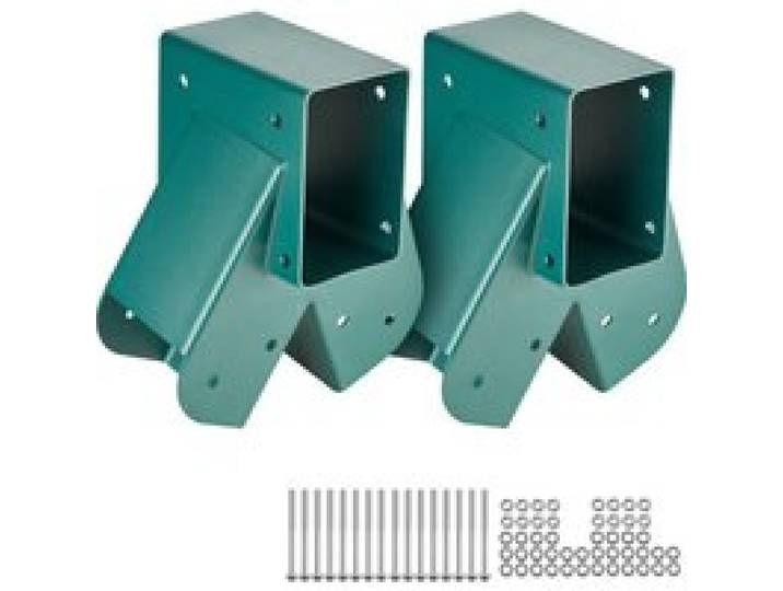 VEVOR 2 Stk. Schaukelverbinder 160 x 235 x 280 mm Schaukelwinkel Kohlenstoffstahl Pulverbeschichtet Wandverbinder Holzverbinder Kantholz Grün Vierkant Schaukelverbinder Eckverbinder für Gartenschaukel