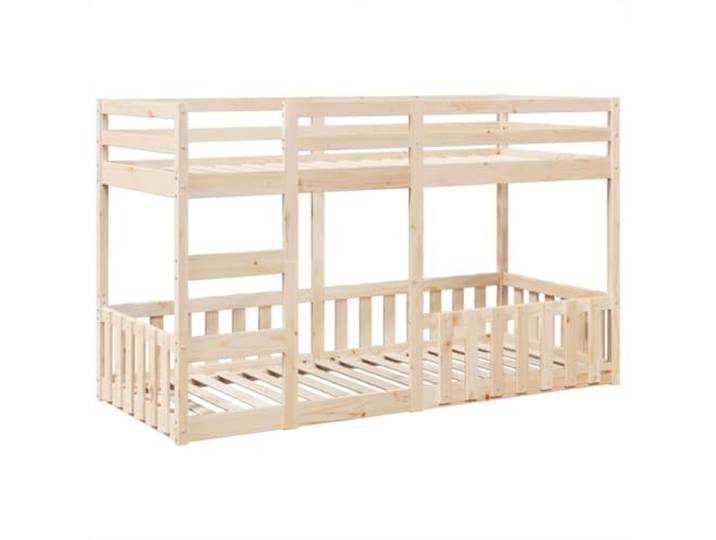 PUGYNBK Etagenbett aus massivem Kiefernholz, 90 x 200 cm Integrierte Treppe, Sicherheitsgeländer, Lattenboden, für Kinderzimmer