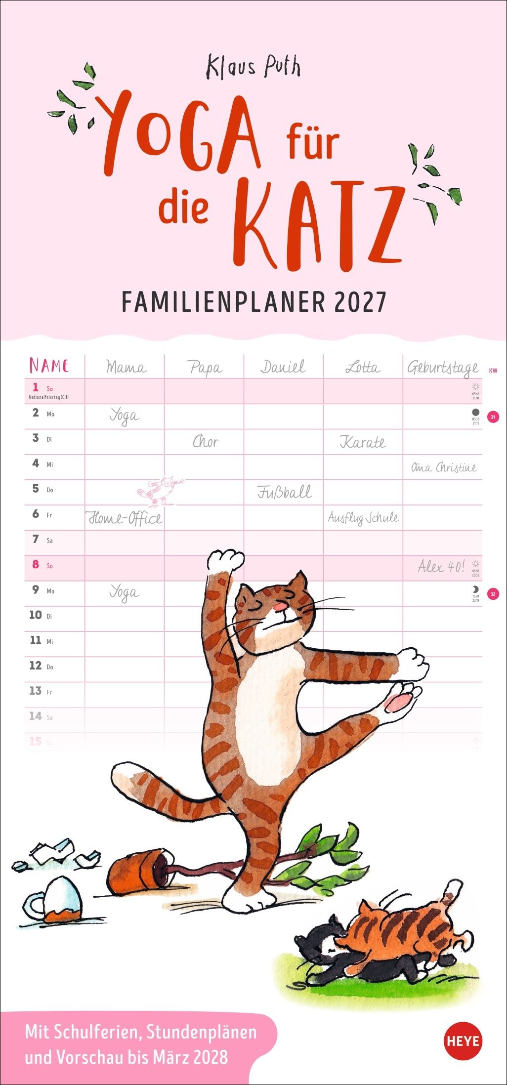 Heye Puth Yoga für die Katz Familienplaner 2027