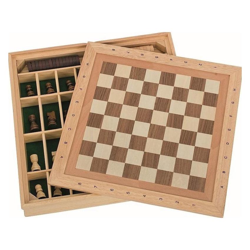 Goki Spiele-Set Schach, Dame und Mühle (56953)