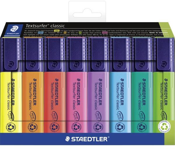 Staedtler Highlighter   8 Farver