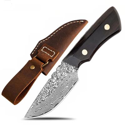 Muxel Klein, handlich, schick- Das Vielseitige Outdoormesser, Hackmesser und Fleischmesser für Küche und Abenteuer mit Lederscheiide