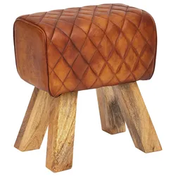 Hocker Braun Ziegenleder