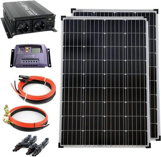 Solartronics Zonne-energie set met 2 x 100 Watt monokristallijne panelen - Geel