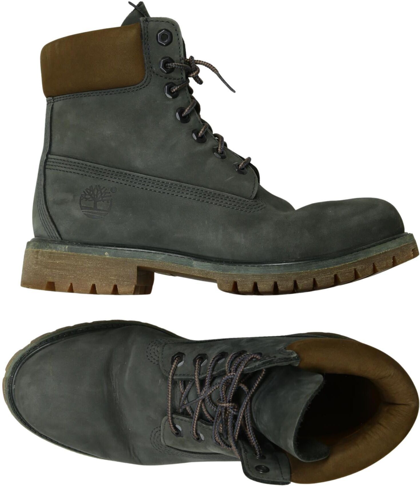 Timberland Herren Stiefel, Grau, Gr. EU 41 (US 8), Leder - Second Hand