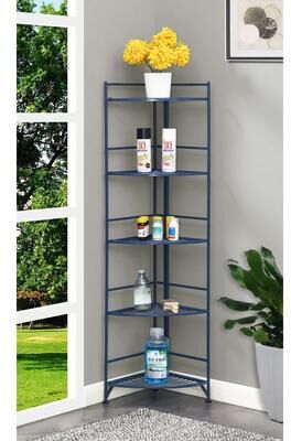 Convenience Concepts Xtra Storage 5 Tier Folding Metal Corner Shelf