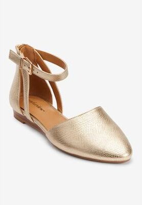 Women's The Paris Flat by Comfortview in Gold (Size 12 M)