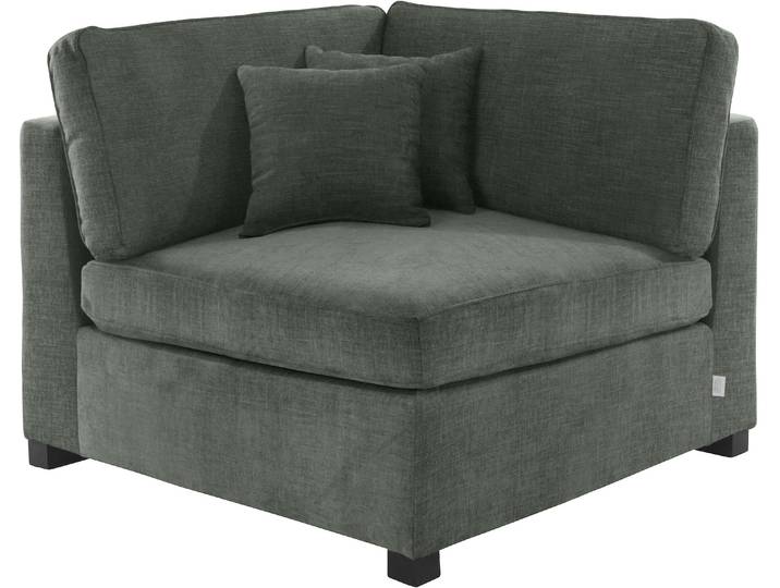 Sofaelement, Samtvelours, Grau, 100×100 cm, Eckteil Rechts, Klassisch, Home Affaire
