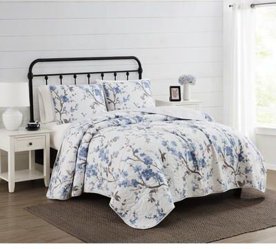 Cannon Kasumi Floral 3 Piece Quilt Set