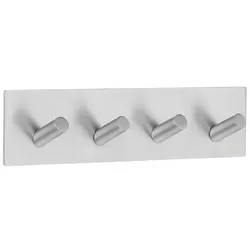 Smedbo Design Viererhakenleiste in Edelstahl gebürstet, Selbstklebend B1096
