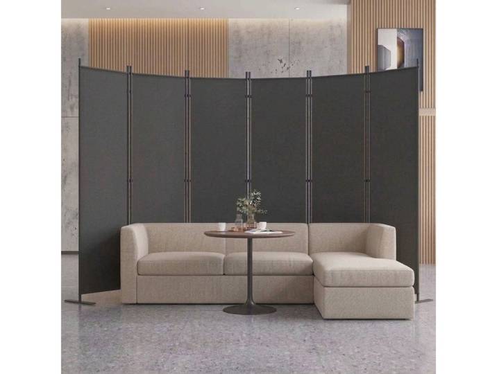 BBWL Raumteilerregal freistehend Sichtschutz Trennwand Metall Oxford Gewebe, Raumteiler Paravent für Büro Schlafzimmer Wohnzimmer