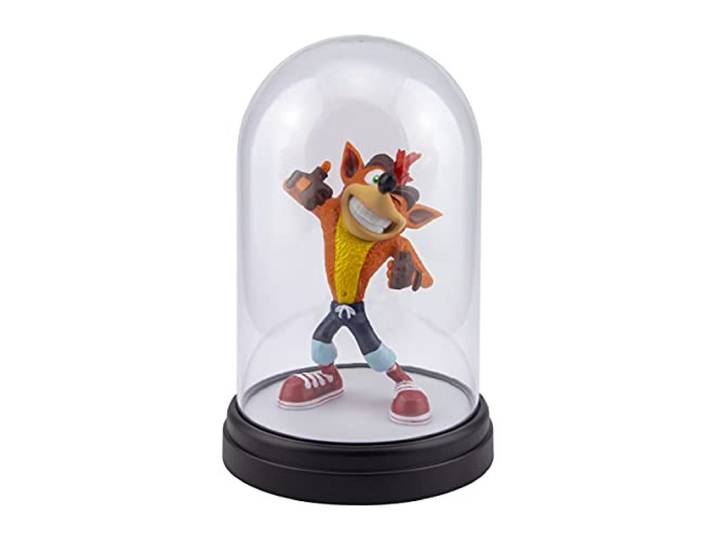 Crash Bandicoot mini-koepel crash bandicoot zwart/transparant, bedrukt, van kunststof, in geschenkverpakking.