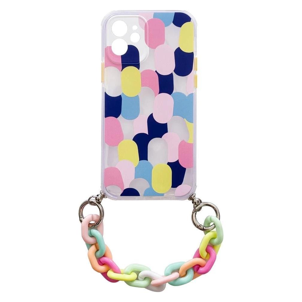 Hurtel Color Chain Case Gel flexible elastische Hülle mit Kettenanhänger für Samsung Galaxy A12 mehrfarbig (Samsung Galaxy A12) (1404978613)
