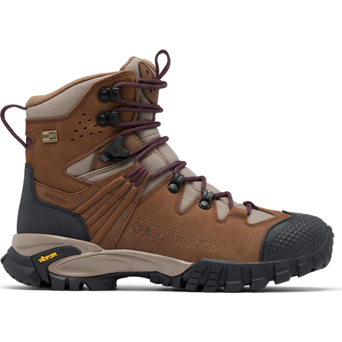Columbia Women's Geoterra Trek Outdry Leather Hiking Boot dark brown, moonvista (202) 8 207914-2079141-202-8