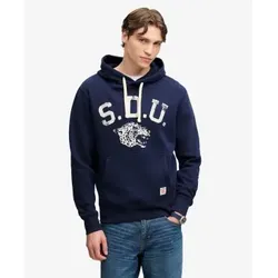 Superdry für Herren. M2014562A Essentials Kapuzenpullover Marineblau (S), Lässig, Baumwolle