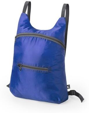 Sac personnalisé à dos pliable Brocky PET recyclé bleu