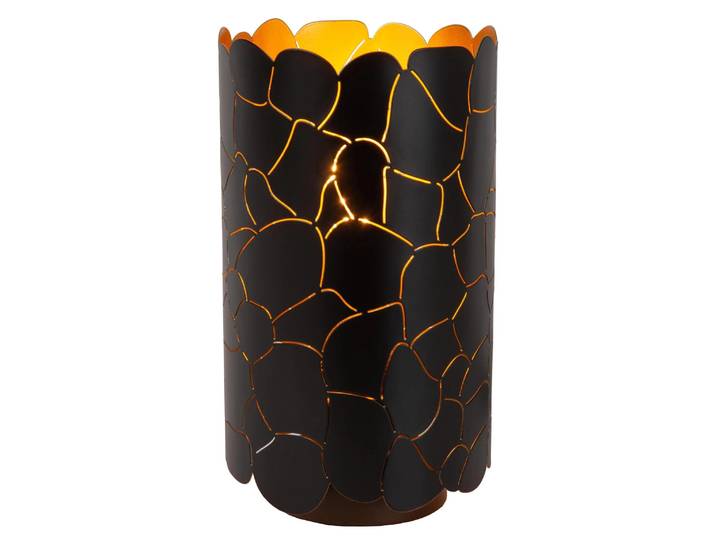 Lucide ALMELO - Lampe de table - Ø 15 cm - 1xE27 - noire