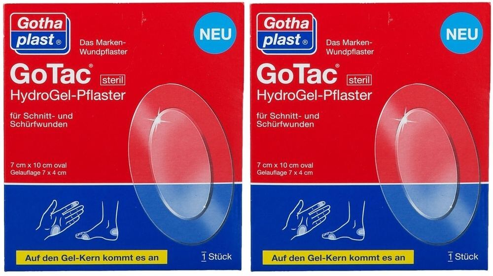 Gothaplast Gotac HYDROGELP10x7CM Ster x2 2x1 St Pflaster