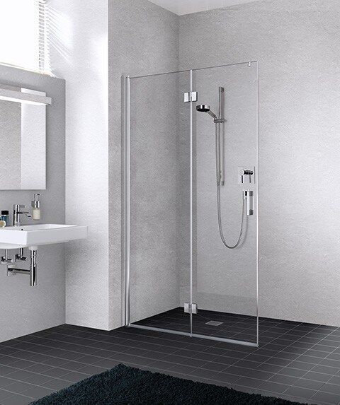 Kermi Pendel-Falt Liga 2YL 1100x2000, silber hochglanz, ESG klar mit KermiClean, LI2YL LI2YL11020VPK