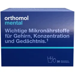 orthomol mental - mit Omega-3-Fettsäure, Magnesium und Vitamin B12 - Granulat/Kapseln
