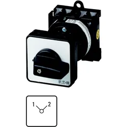 Eaton 086312 Umschalter, T0, 20 A, Zwischenbau, 1 Baueinheit(en), Kontakte: 2, 90 °, rastend, ohne 0-Stellung, 1-2, Abwicklungs Nr. 8220 T0-1-8220/Z