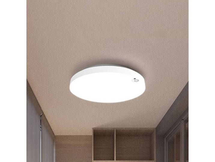 Heitronic LED-Deckenleuchte Allrounder 2, 3000K, mit Sensor 2, weiß / opal, für Flurbereich, Aluminium